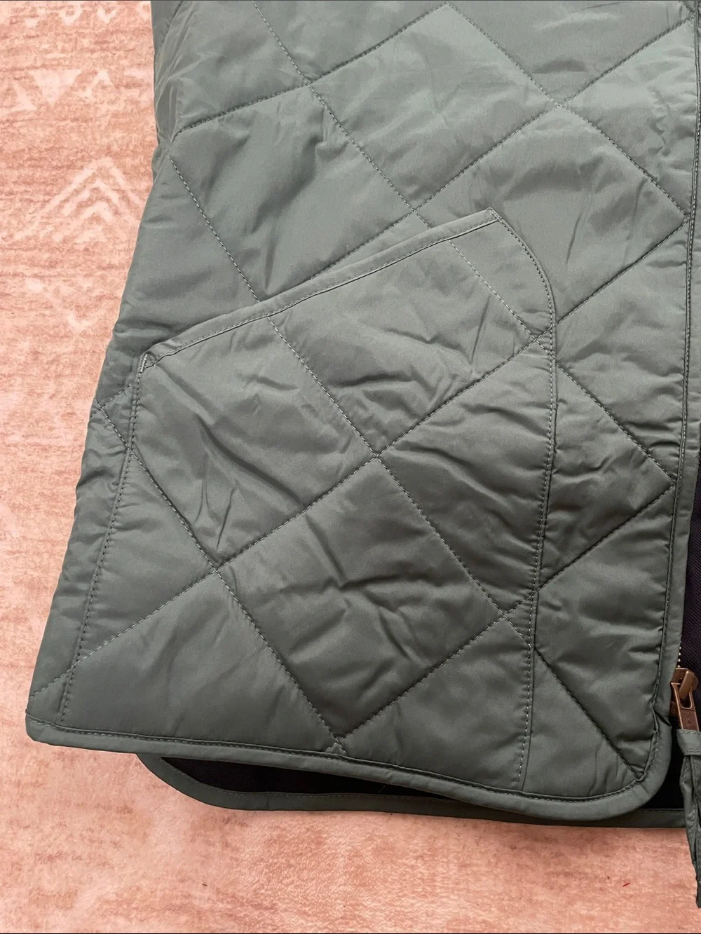 J. Crew quilted green